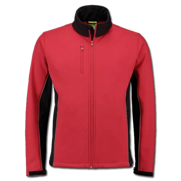 Softshell jack 'WorkWear' (rood-zwart)