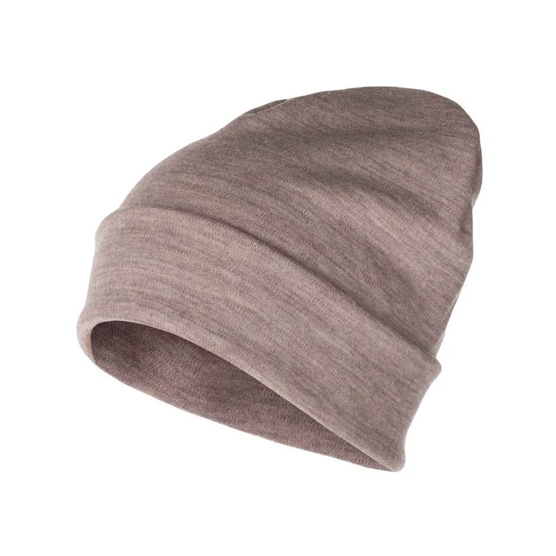 Blijf warm en stijlvol met onze beige wintermuts van merinowol.