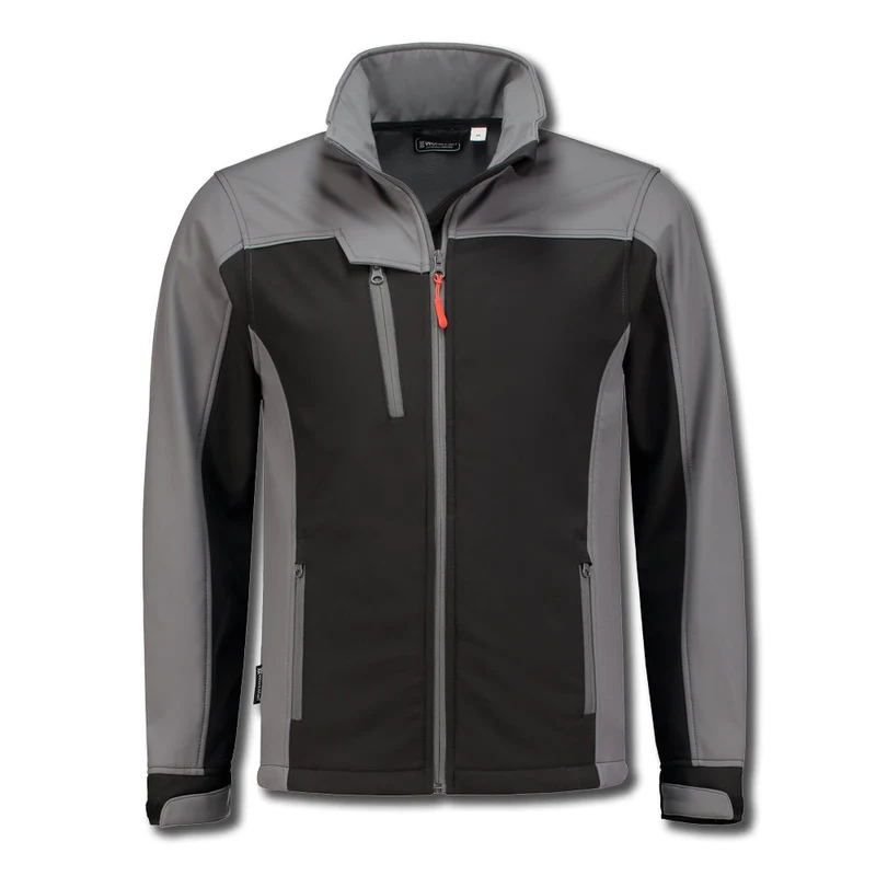 Softshell jack (zwart-grijs)