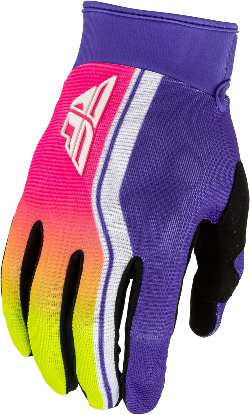Fly Racing Youth F-16 Raze Gloves Purple/Pink/Yellow Ys 380-914YS