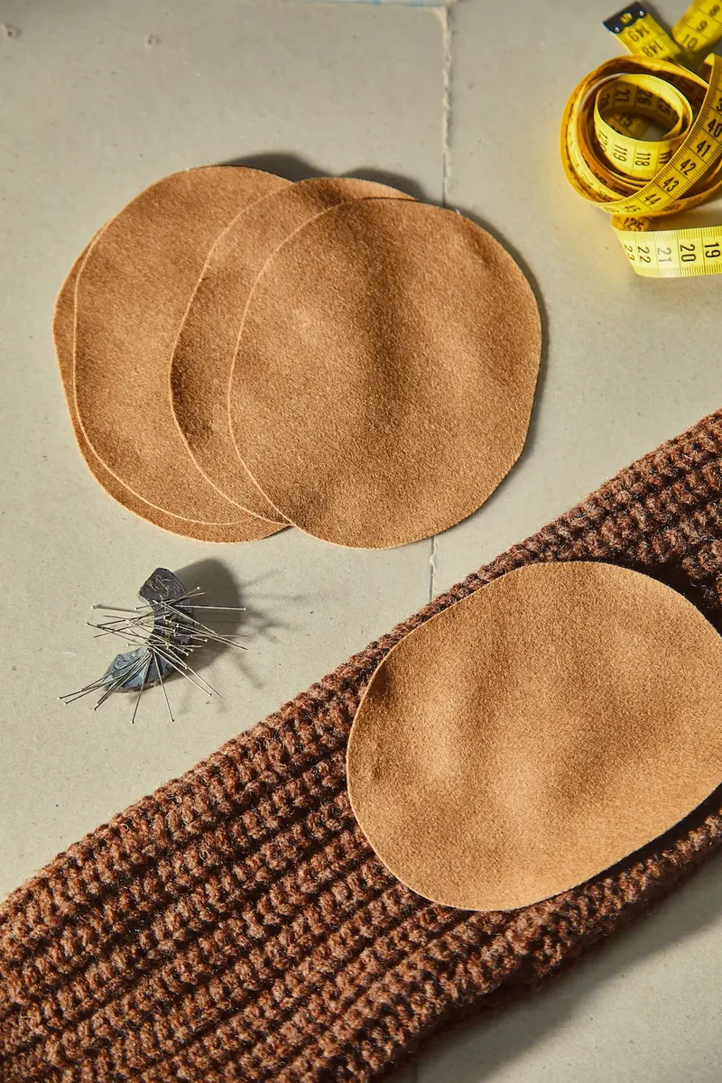 ELBOW PATCH in Upcycled Wool - Camel