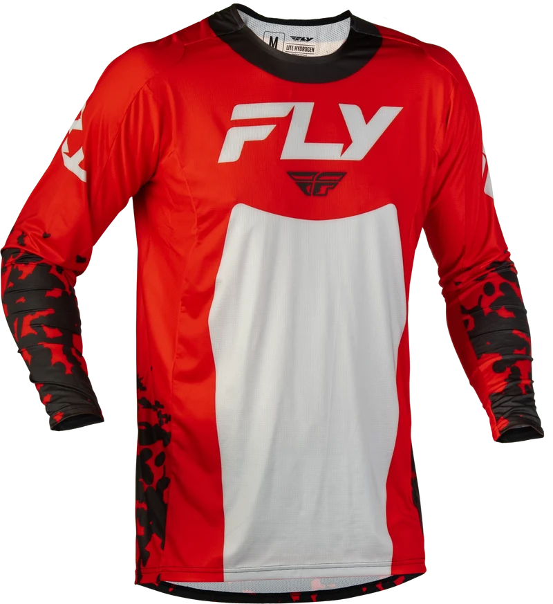 Fly Racing Lite Flake Jersey Red/Grey/Black Xl 380-722X