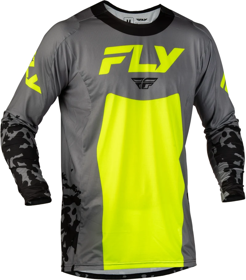 Fly Racing Lite Flake Jersey Grey/Hi-Vis/Black Xl 380-721X