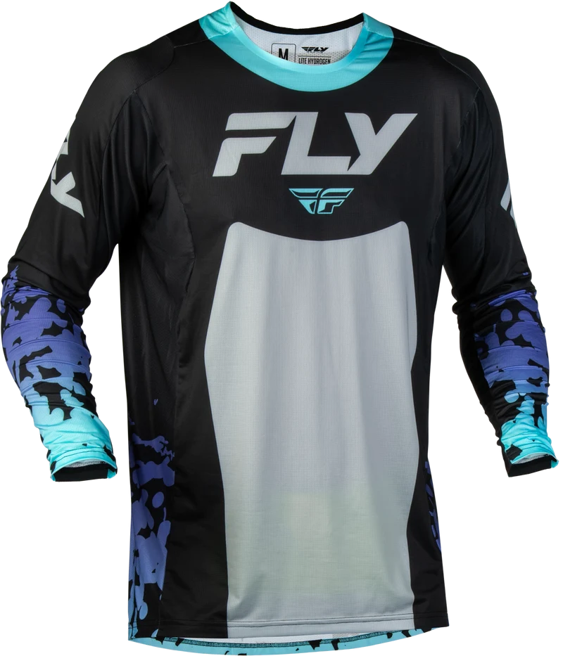 Fly Racing Youth Lite Flake Jersey Black/Grey/Multi Yxl 380-720YXL