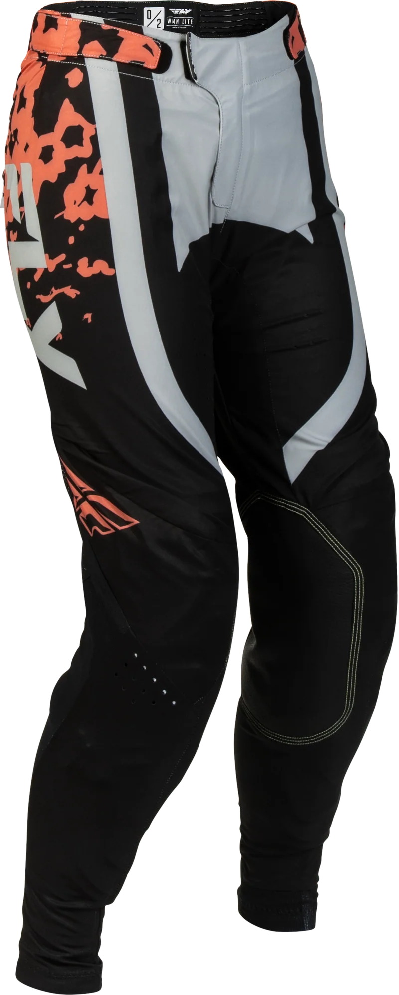 Fly Racing Women'S Lite Flake Pants Blk/Light Grey/Coral Sz 0/02 380-63000