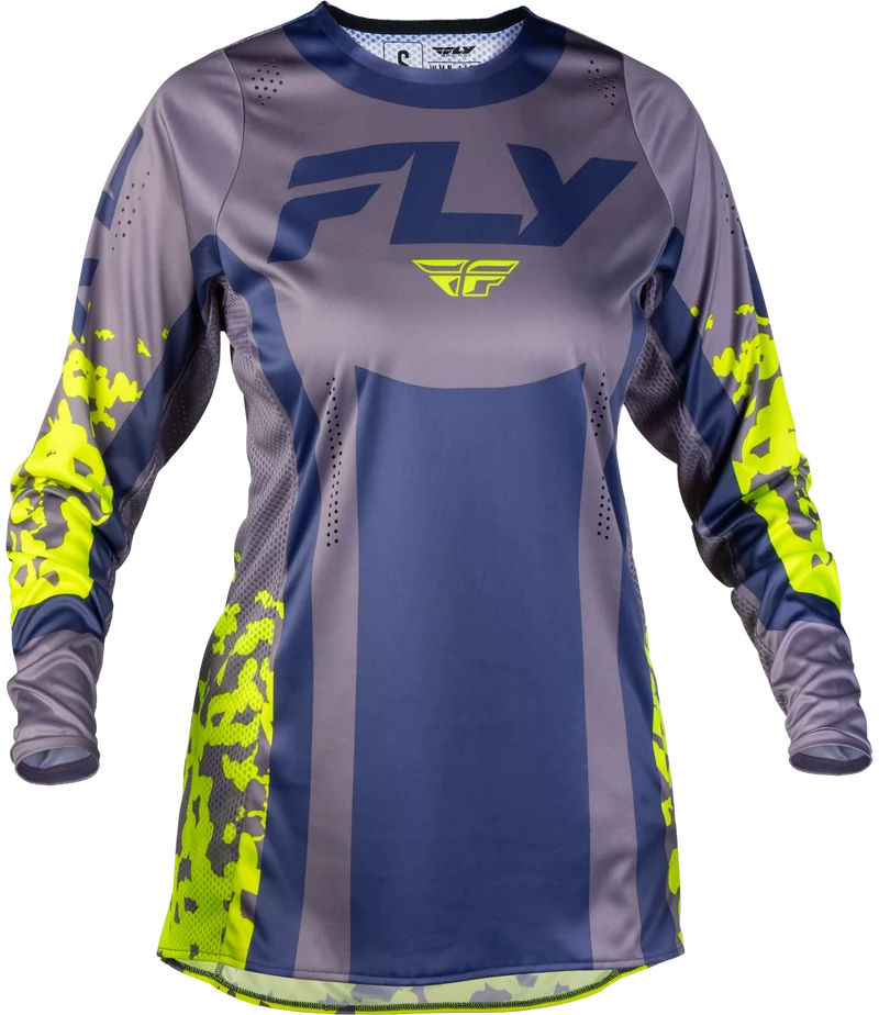 Fly Racing Women'S Lite Flake Jersey Lavendar/Blue/Yellow 2x 380-6222X