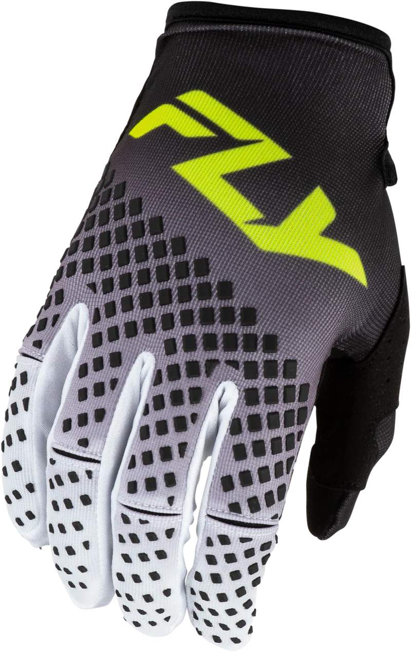 Fly Racing Kinetic Fade Gloves Black/White/Hi-Vis Sm 380-510S