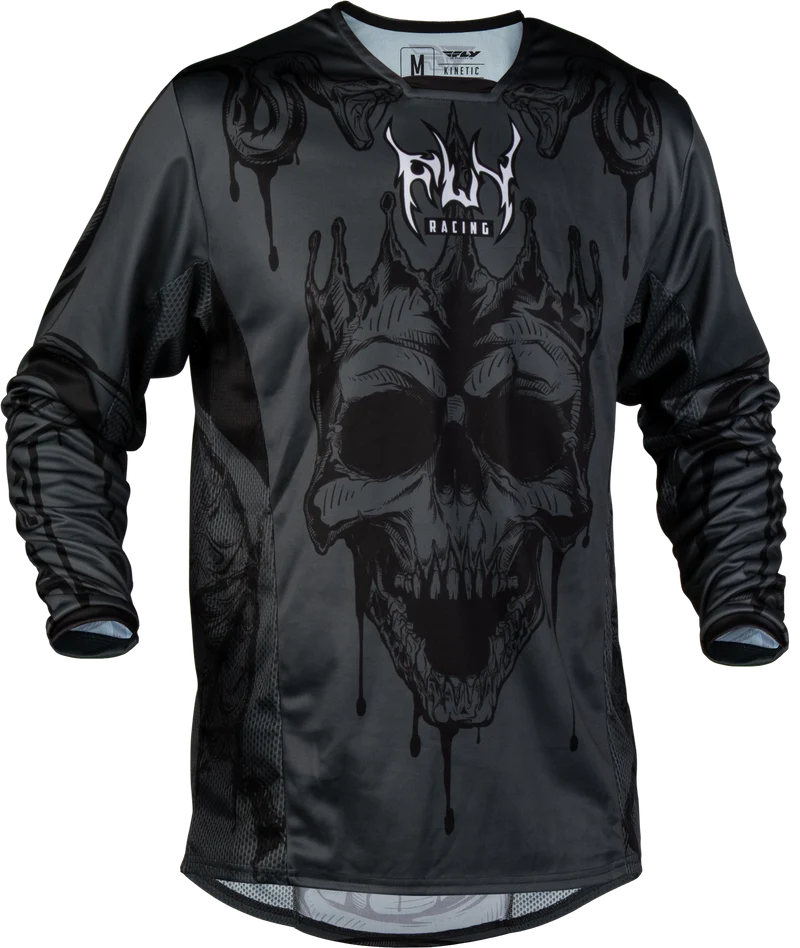 Fly Racing Kinetic Dark Series Jersey Grey/Black Md 380-424M