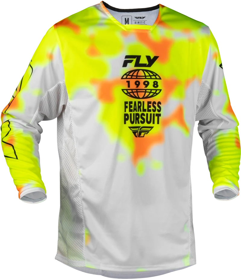 Fly Racing Kinetic Blur Jersey White/Hi-Vis/Orange Xl 380-423X