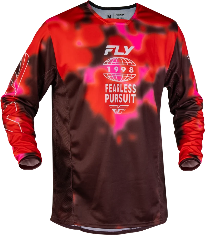 Fly Racing Kinetic Blur Jersey Red/Maroon Xl 380-422X
