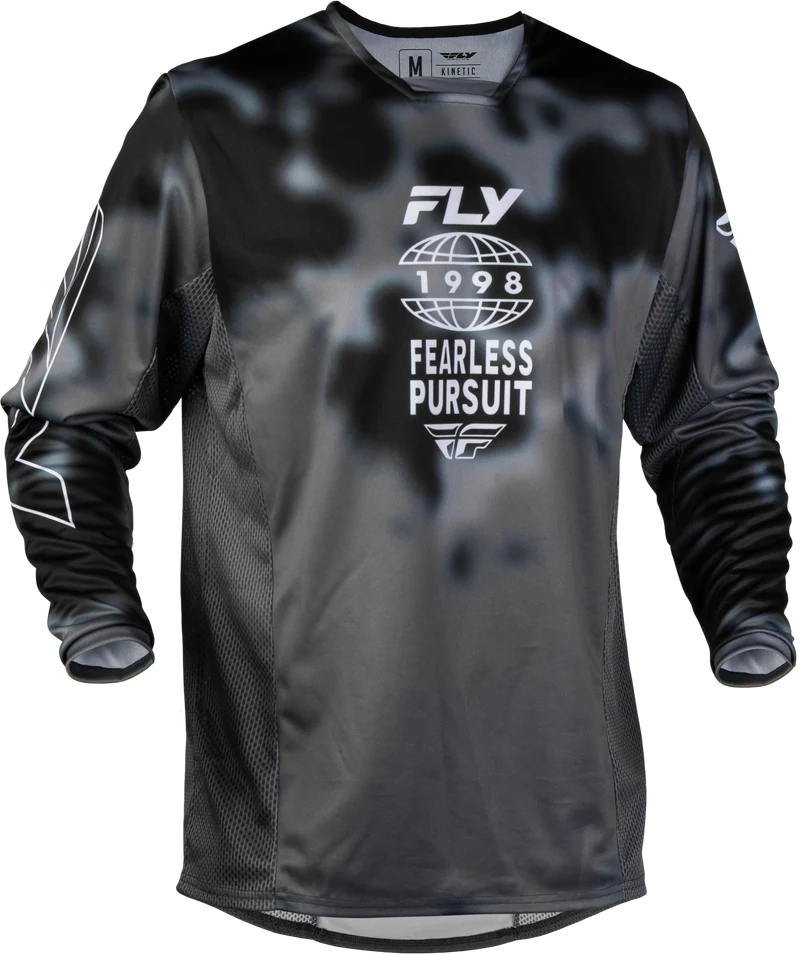 Fly Racing Kinetic Blur Jersey Black/Grey Sm 380-420S