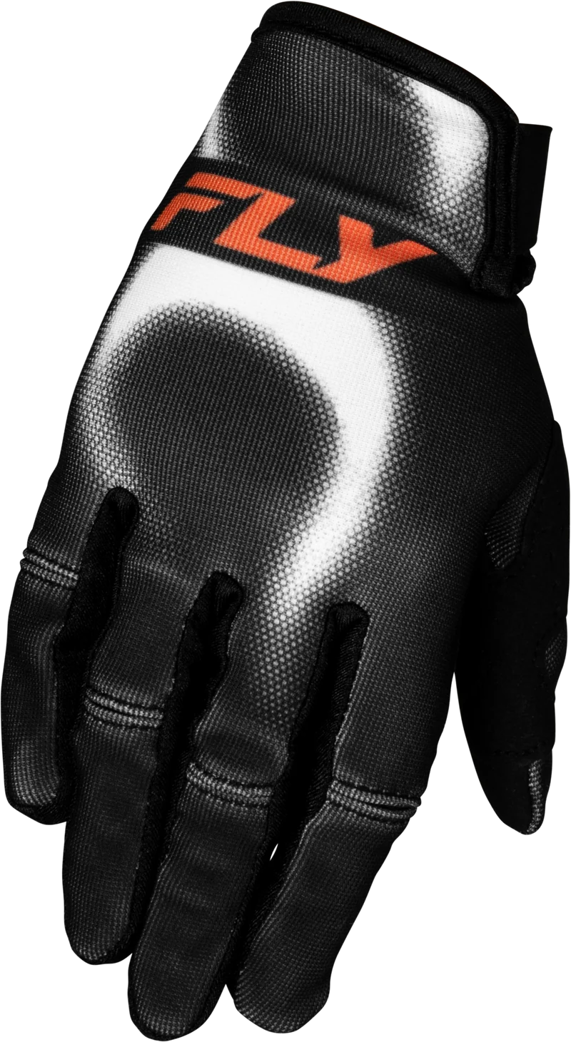 Fly Racing Youth Kinetic Torch Gloves Black/White/Orange Ys 380-515YS