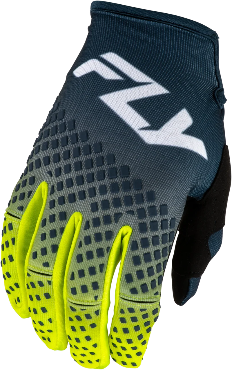 Fly Racing Kinetic Fade Gloves Navy/Hi-Vis/White Sm 380-513S
