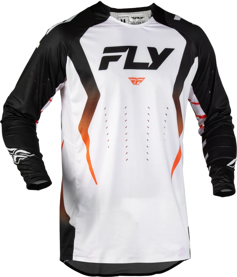 Fly Racing Evolution Dst Bolt Jersey White/Black/Orange Xl 380-122X