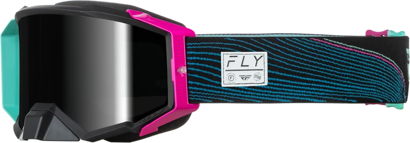 Fly Racing Zone Pro Wave Goggle Black/Pur W/ Black Mirror/Smoke Lens 37-51923