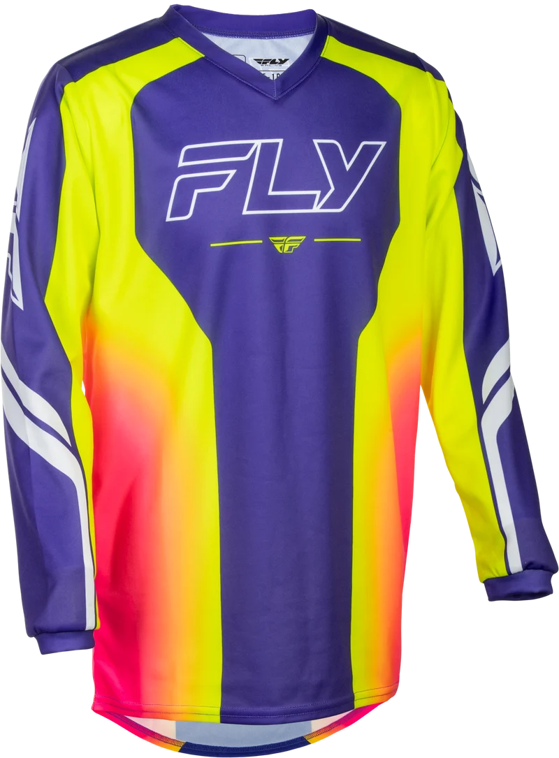 Fly Racing Youth F-16 Raze Jersey Purple/Pink/Yellow Yl 380-224YL