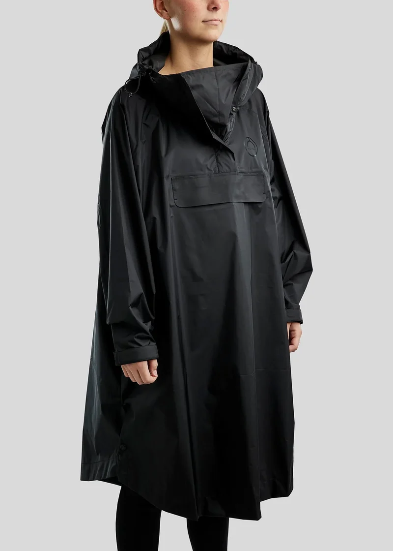 MoRianne Raincoat with Black Logo - Black