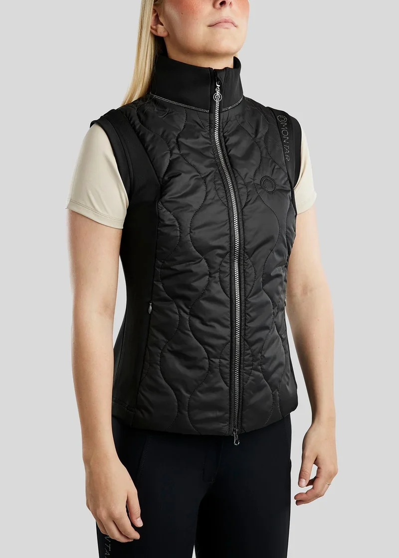 MoMary Bodywarmer with Gun Metal Crystals - Black