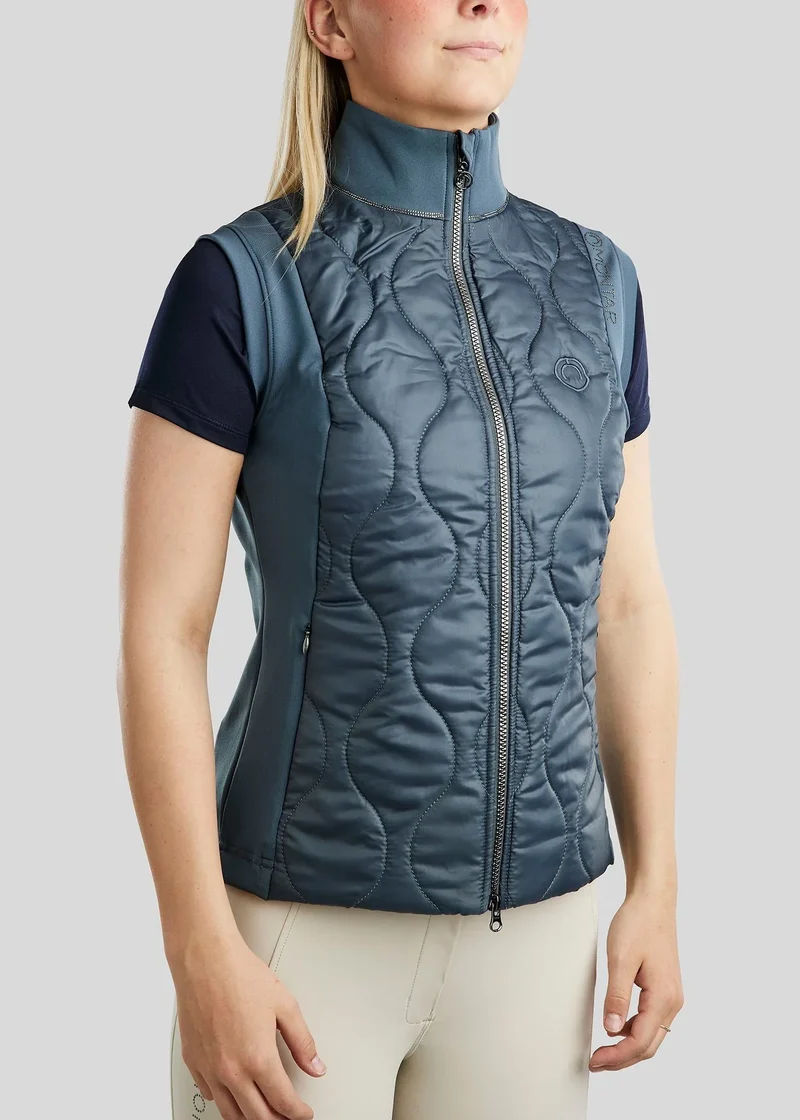 MoMary Bodywarmer with Gun Metal Crystals - Dark Slate