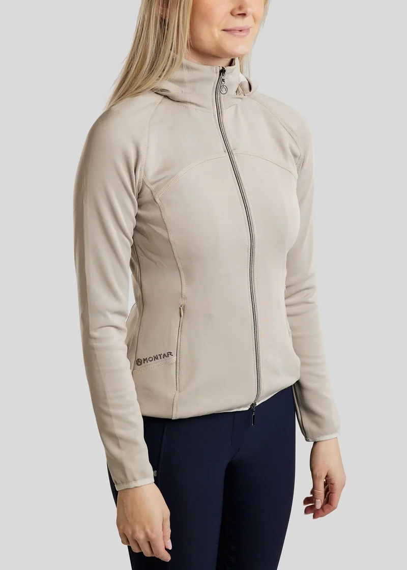 MoBlair Softshell Jacket with Gun Metal Crystals - Light Silver Grey
