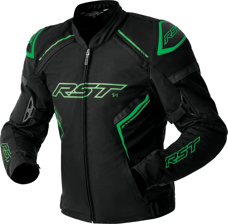RST S1 D3o Textile Jacket Black/Grey/Flo Grn Md 556-3614342