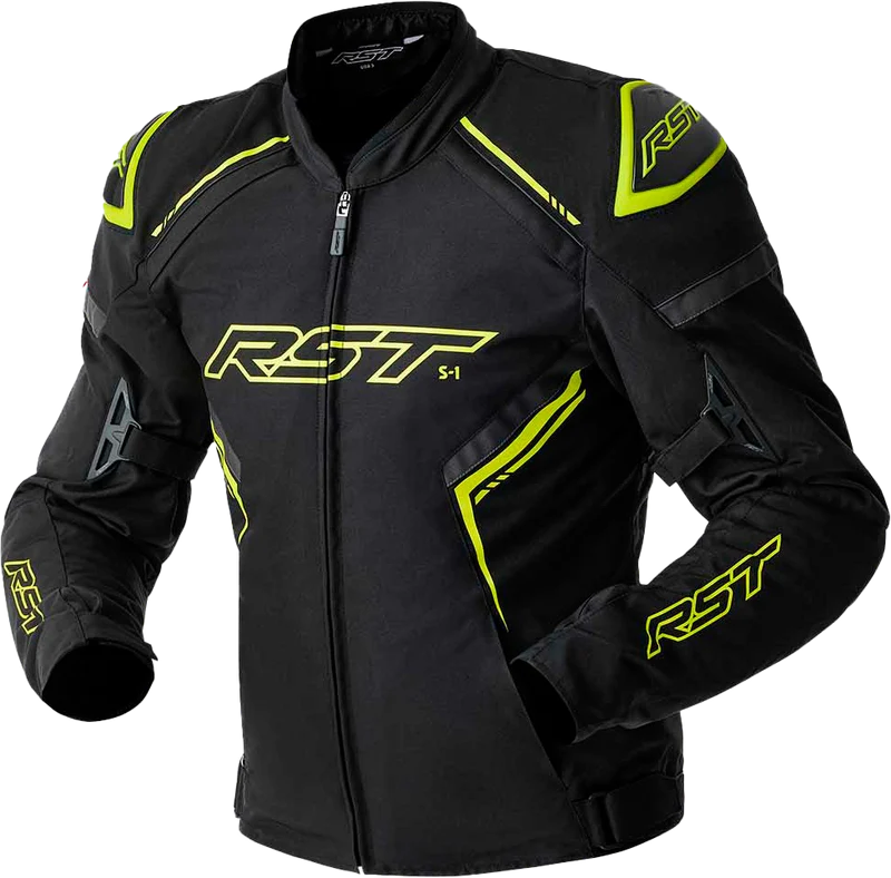 RST S1 D3o Textile Jacket Black/Grey/Flo Yel Sm 556-3614240