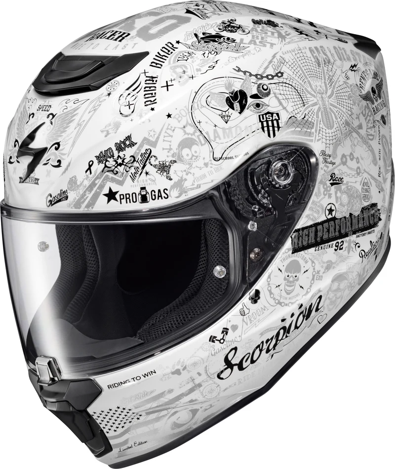 Exo-R330 Full Face Helmet Shake 2 White Lg