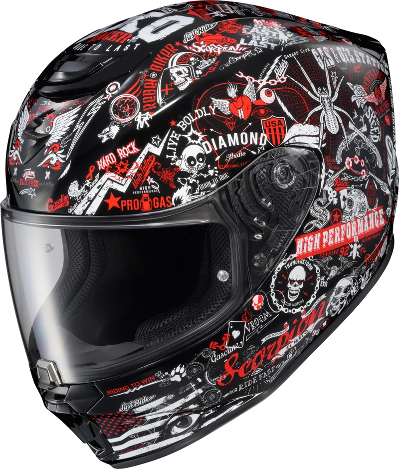 Exo-R330 Full Face Helmet Shake 2 Red 2x
