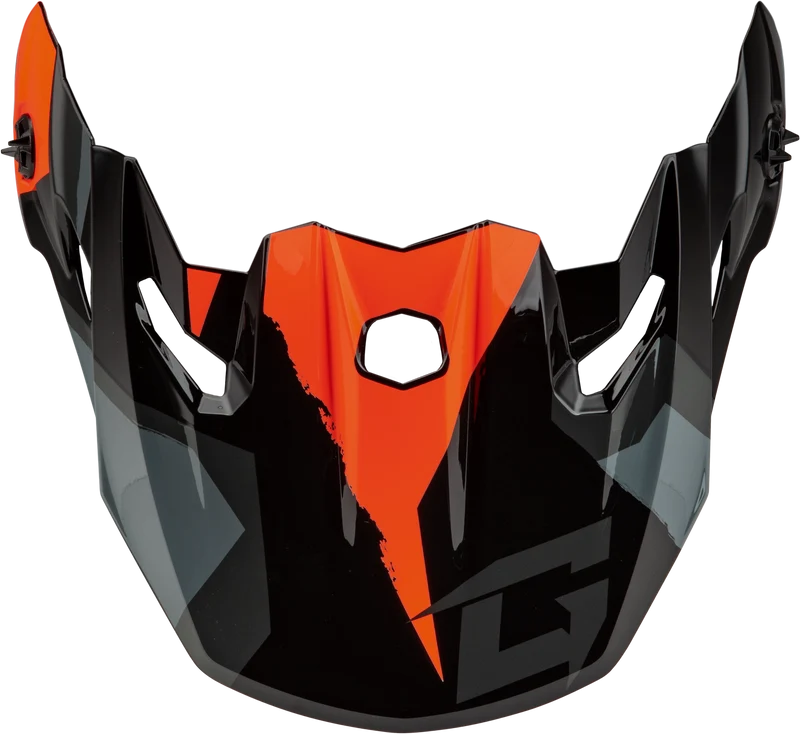 Mx-96 Splinter Visor W/Screws Black/Orange