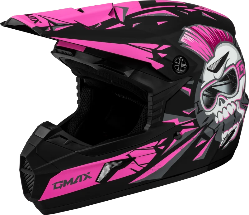 Youth Mx-46y Unstable Helmet Matte Black/Pink Ys