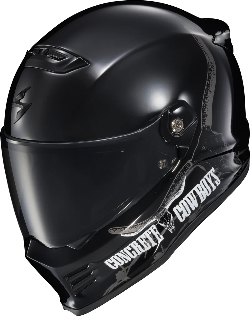 Covert Fx Full Face Helmet Concrete Cowboys Gloss Blk Xl