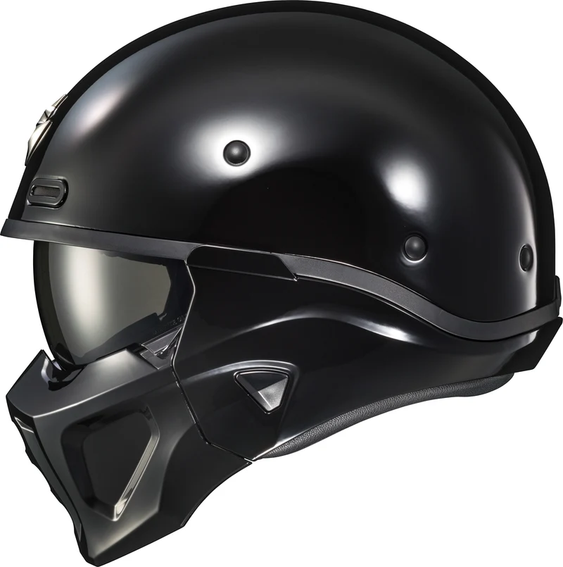 Covert X Open-Face Helmet Gloss Black Xl