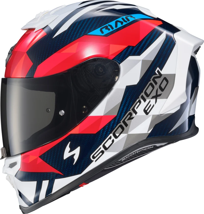 Exo-R1 Air Full Face Helmet Carbon Rastor Red/Wht/Blue Md