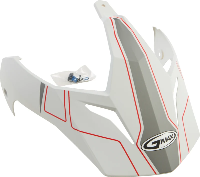 Visor W/Screws Expedition Matte White/Red Gm-11
