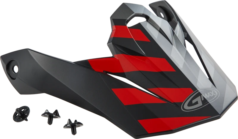 Visor W/Screws Fame Mx-86 Matte Black/Red/Silver