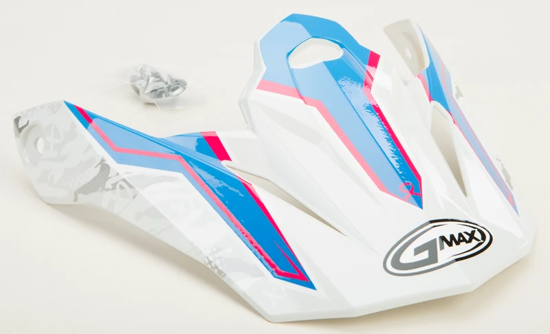 Visor W/Screws Pink Ribbon Riders White/Pink/Blue Mx-86