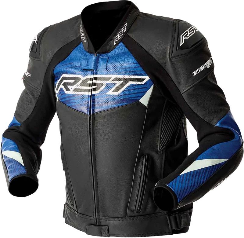 RST Tractech Evo D3o Jacket Blk/Blue Leather Xl 556-3635346