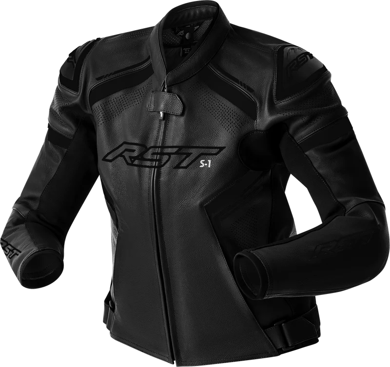 RST Womens S1 D3o Leather Jacket Black/White 2xl 556-3626018