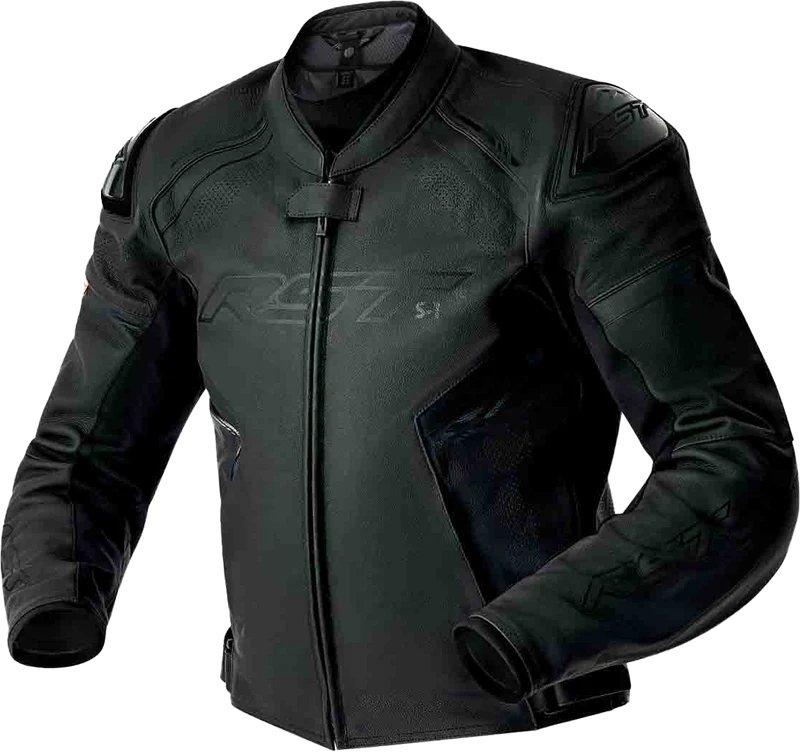 RST Womens S1 D3o Leather Jacket Black/White Md 556-3626012