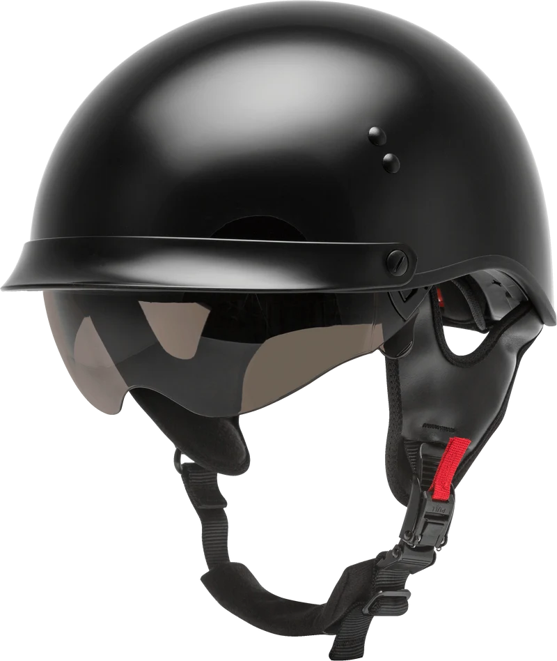 Hh-65 Half Helmet Full Dressed Black Sm