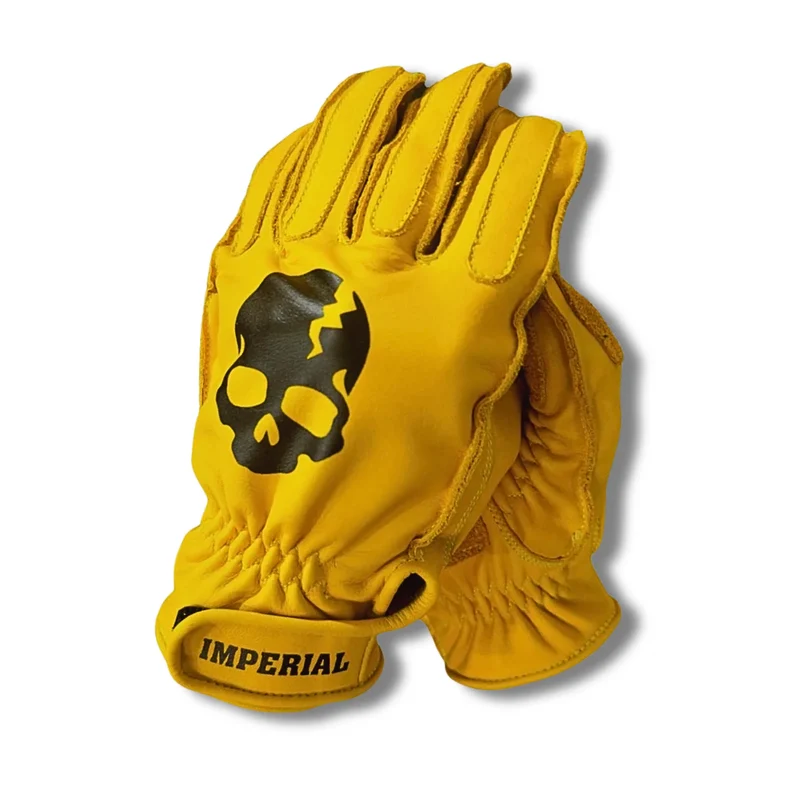 IN STOCK IMPERIAL MOTO Scrambler Gloves - YELLOW - LARGE