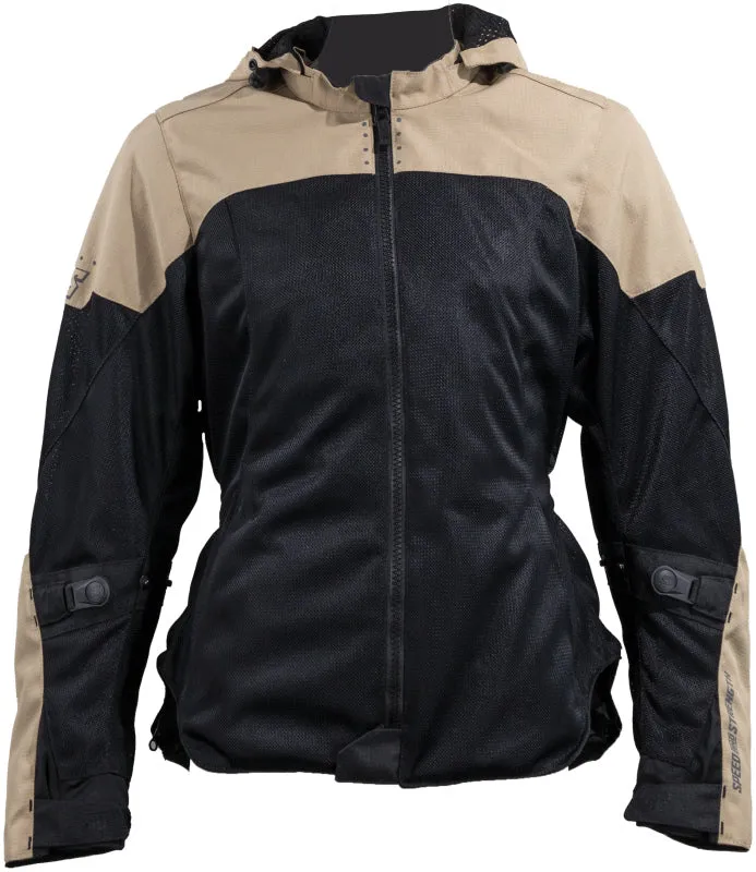 Speed and Strength Starstruck Mesh Jacket Trench Tan/Black Womens - 2XL