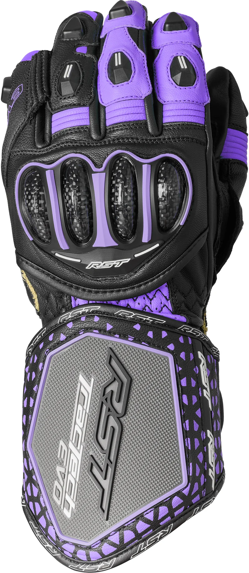 RST Womens Tractech Evo 4 Ce Glove Black/Fushia/Grey Leather Lg 556-3495208