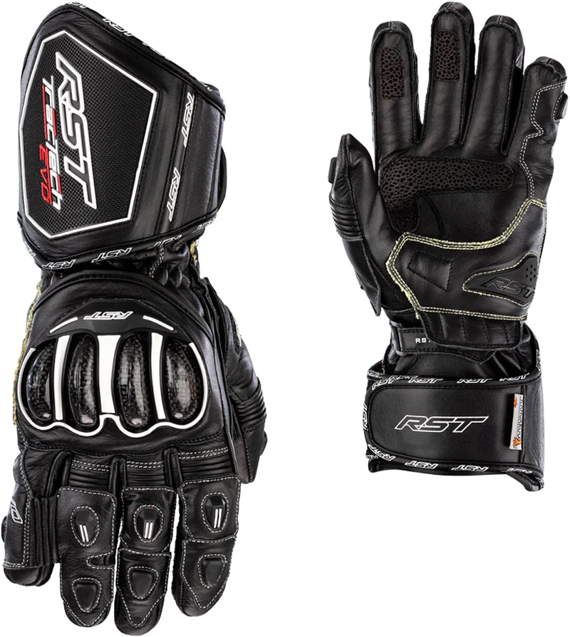 RST Womens Tractech Evo 4 Ce Glove Black Leather Sm 556-3495006