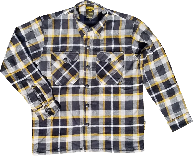 Covert Moto Flannel White/Yellow Xl