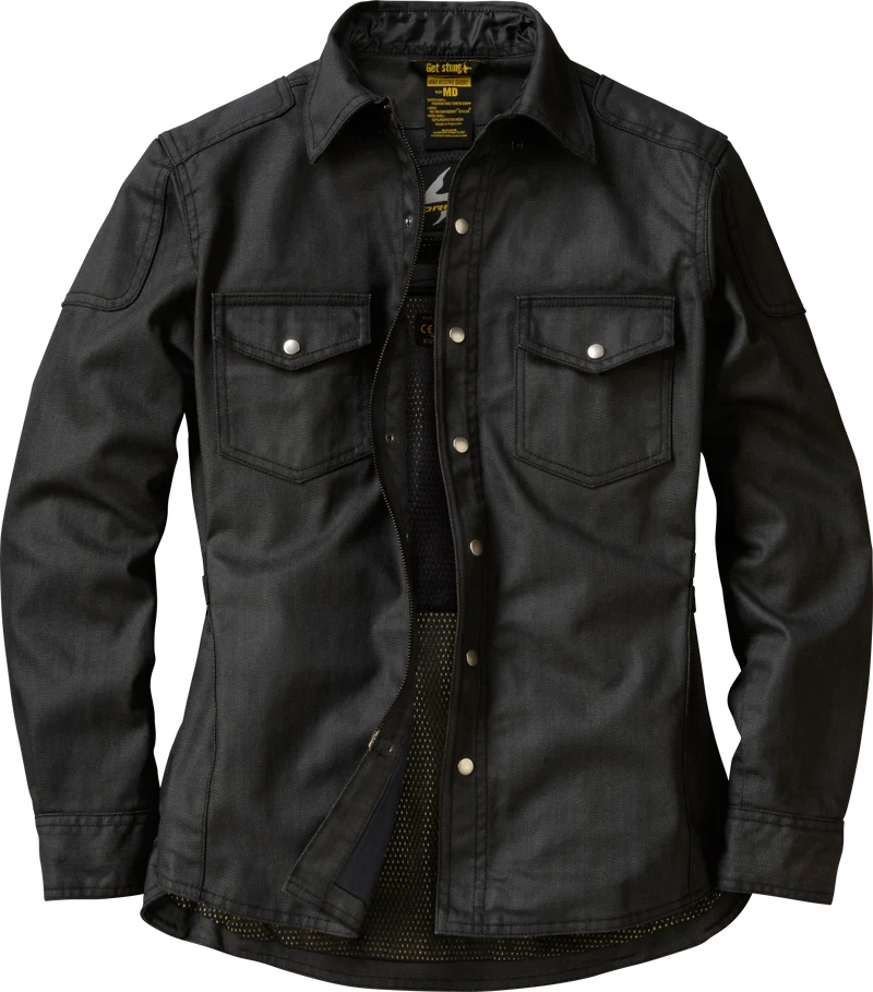 Covert Womens Wax Riding Shirt Black Xs