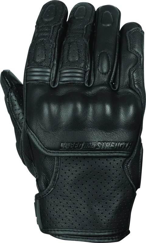 Speed and Strength Twist of Fate Leather Gloves Black - Medium
